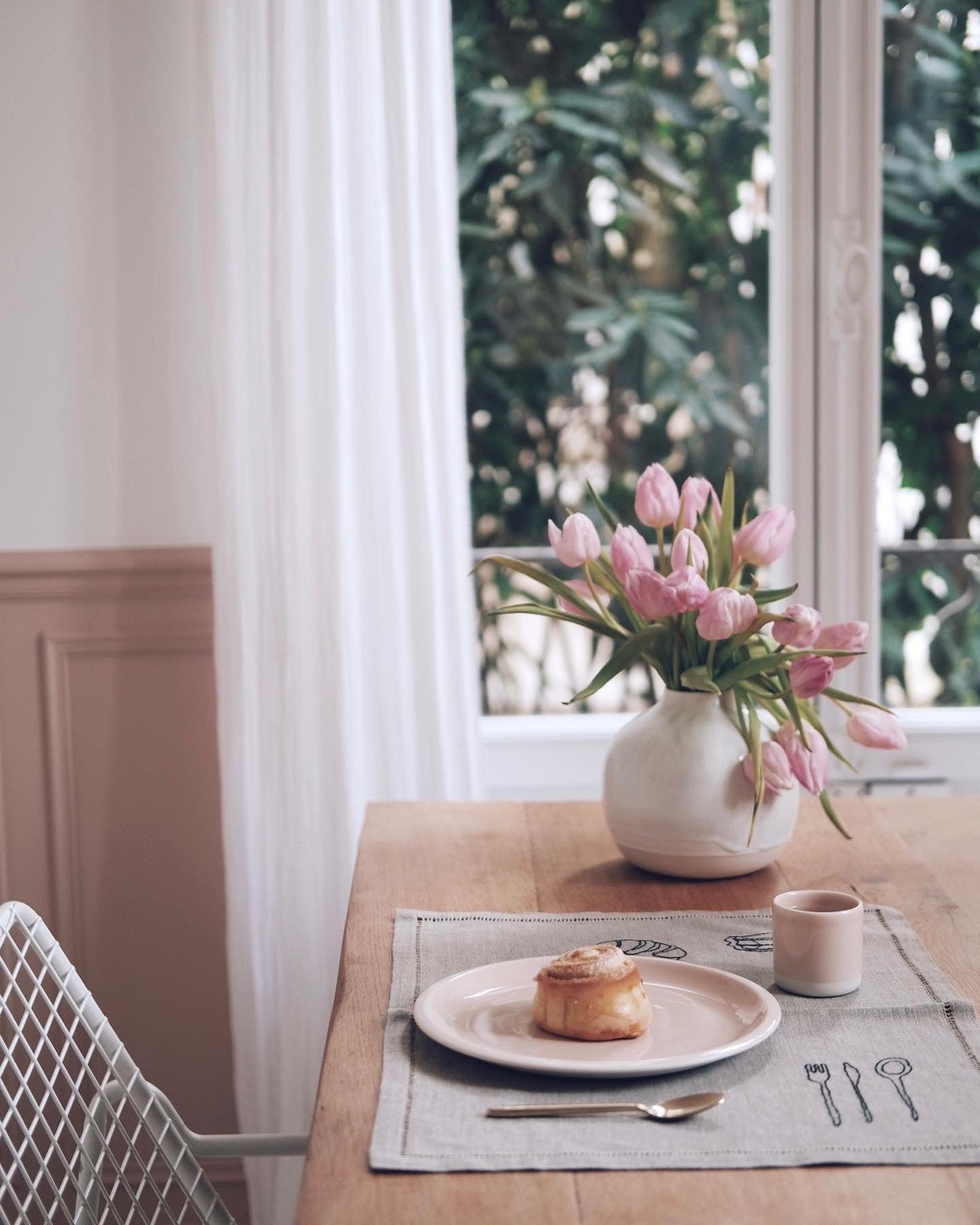 Petit Dej Sets de Table Noir Lot de 4