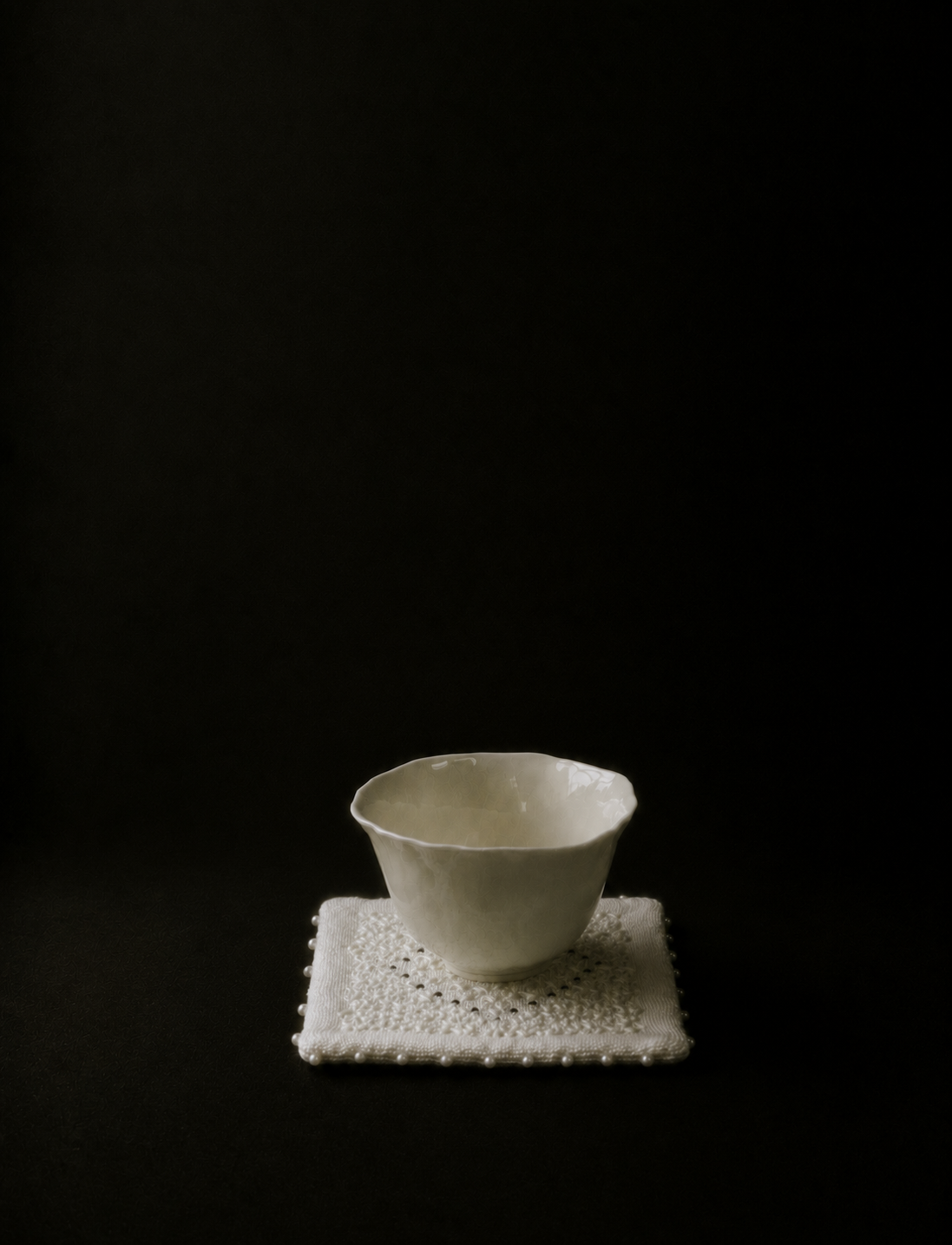 Petits rituels N°3 - sous-verre textile brodé