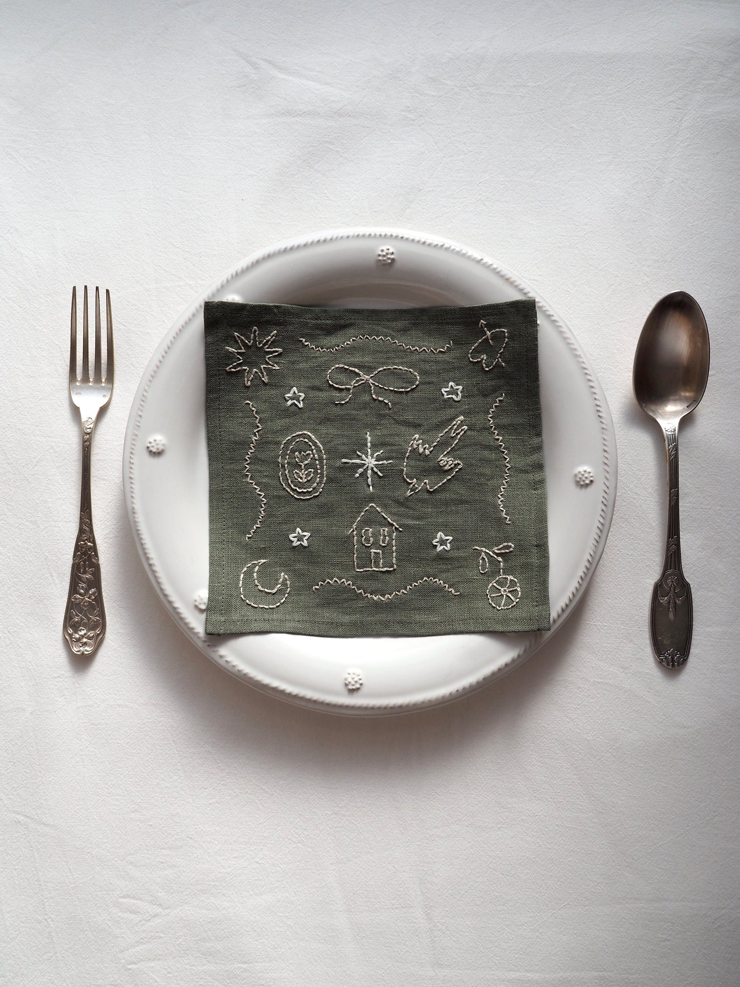 Cocktail Napkin Green Esprit de Noël