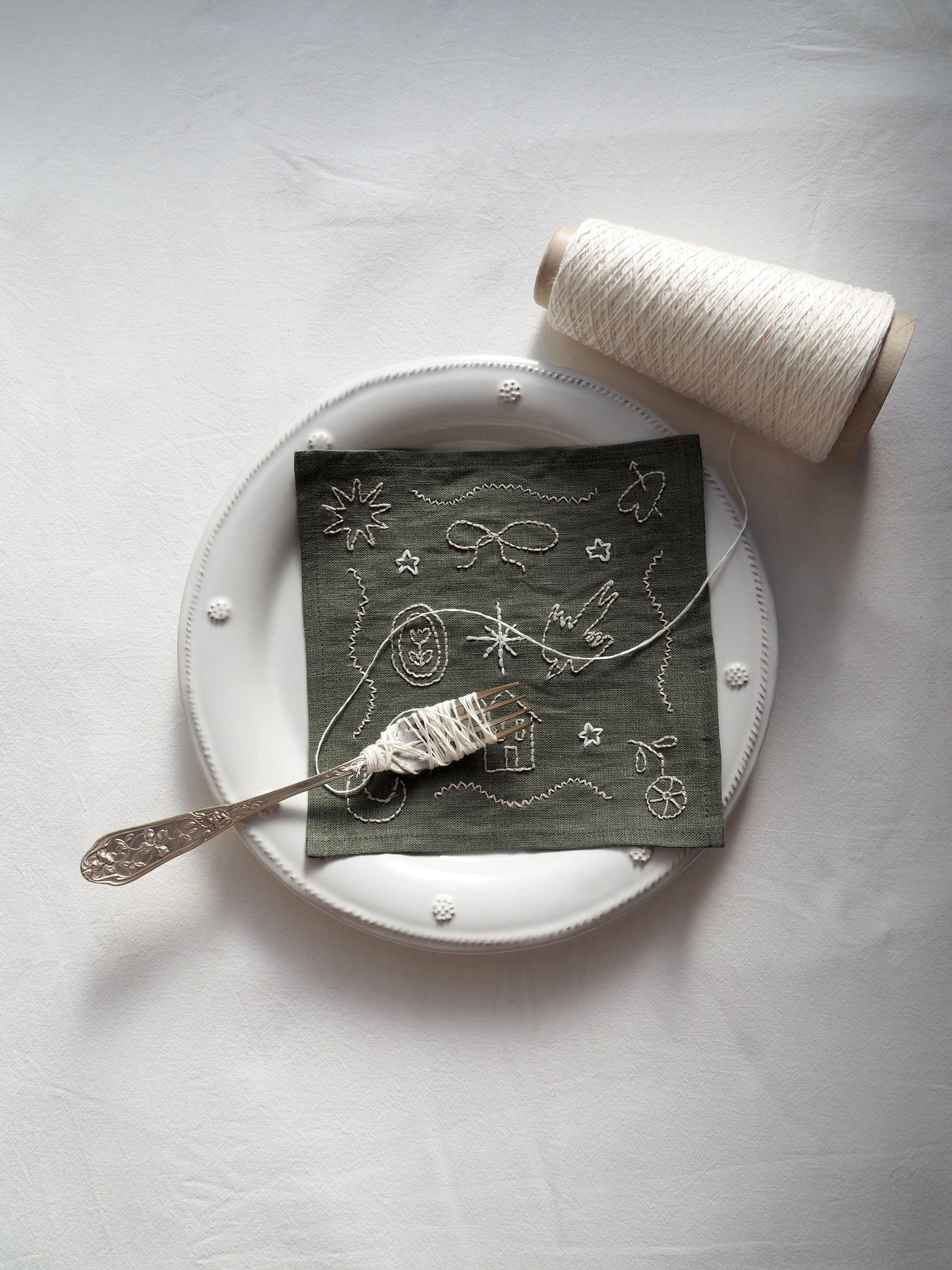 Cocktail Napkin Green Esprit de Noël