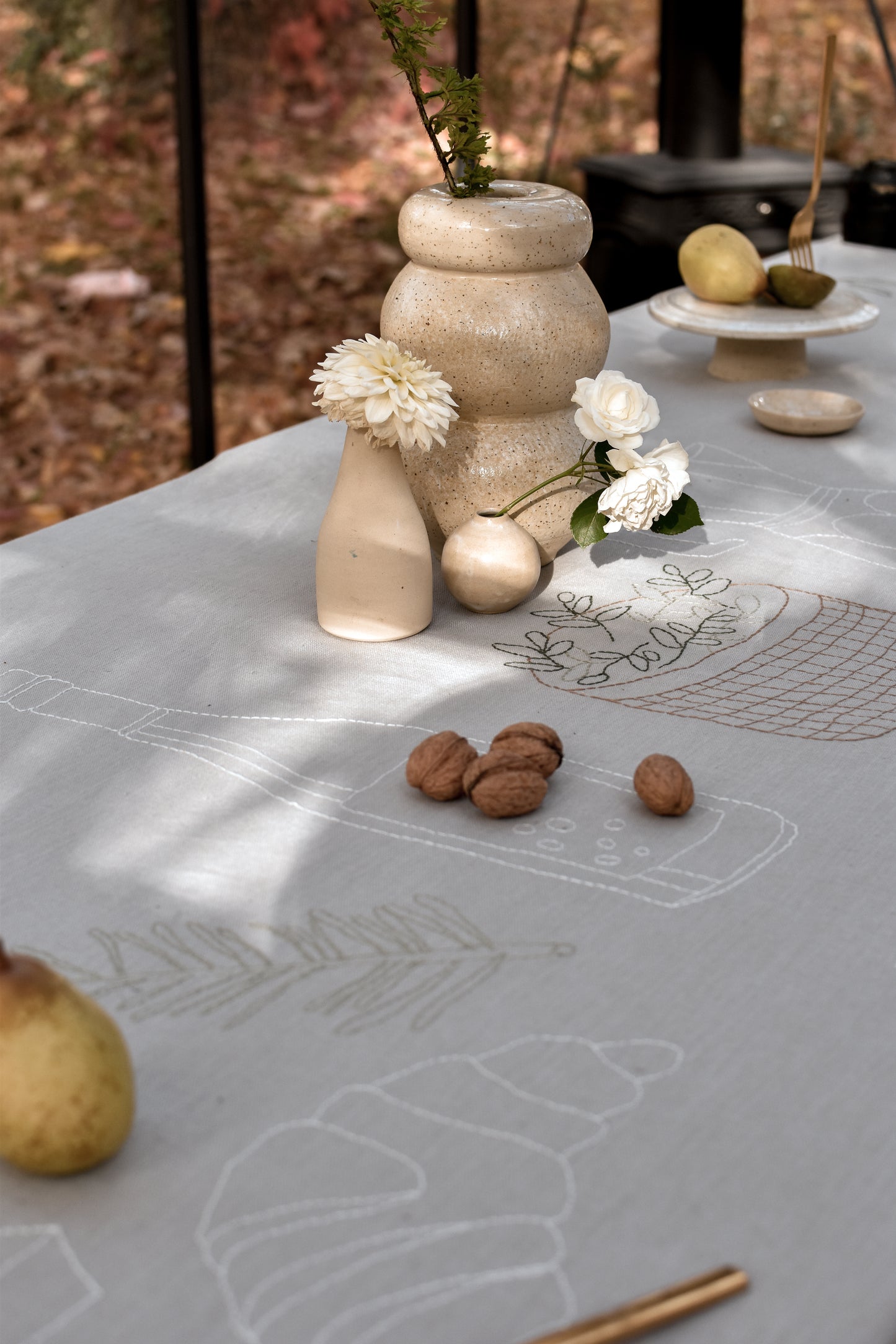 Le Printemps Organic Linen Tablecloth