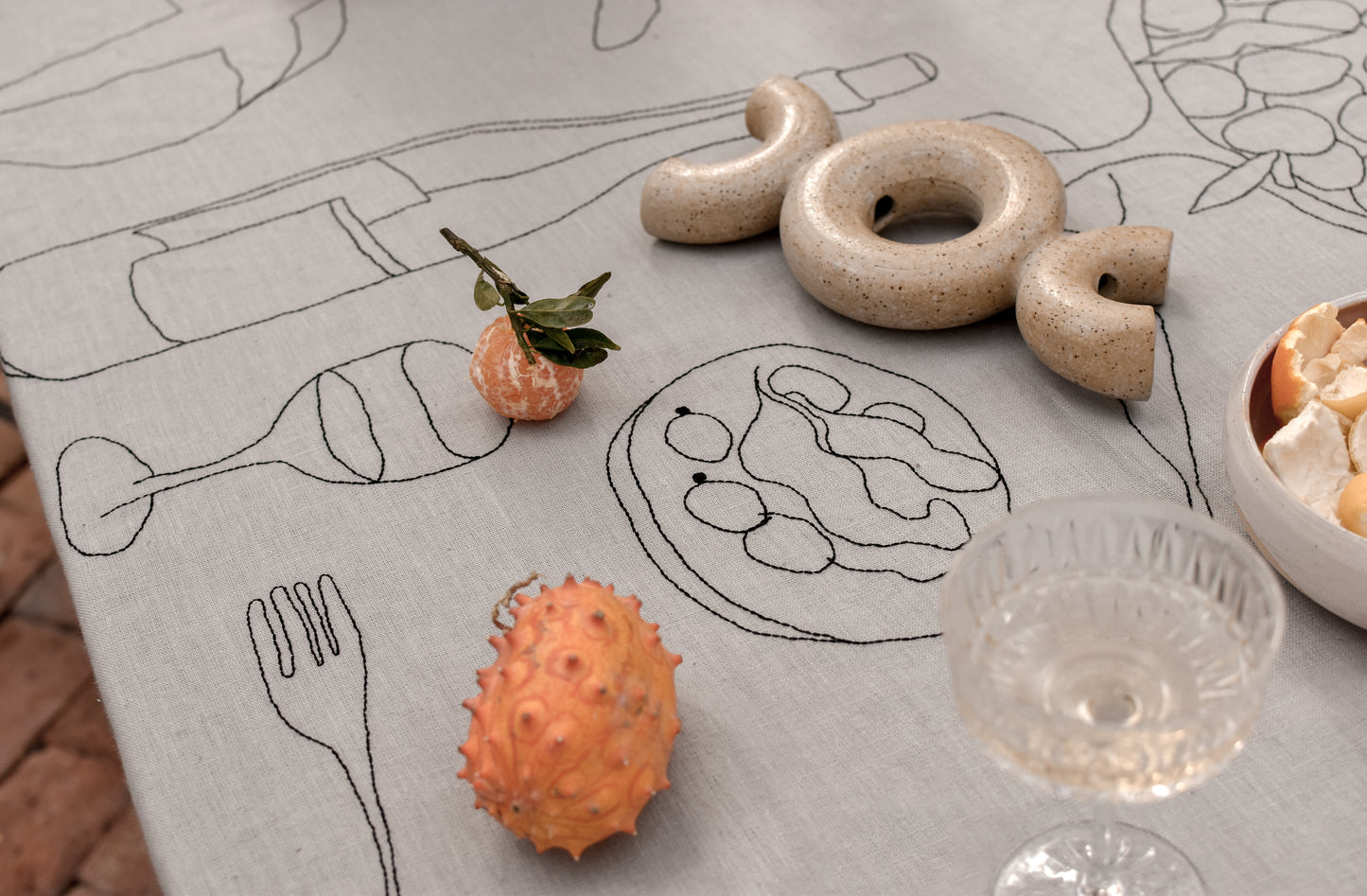 L'automne Organic Linen Tablecloth