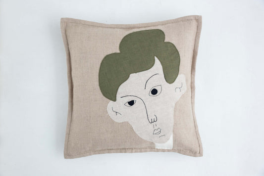 Organic Linen Cushion Ursula